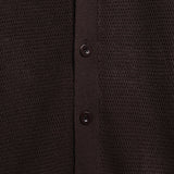 Arden Textured Knit Cardigan - Dark Brown