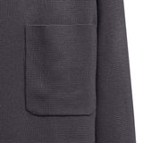 Asher Shirt Collar Knit Cardigan - Dark Grey