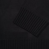 Boxy Crewneck Knit Sweater - Black