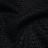 Boxy Crewneck Knit Sweater - Black
