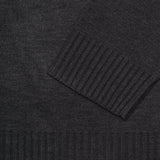 Boxy Crewneck Knit Sweater - Dark Grey