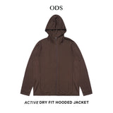 Active Dry Fit Hooded Jacket - Dark Brown