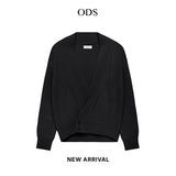 Kimono Wrap Knit Cardigan - Black