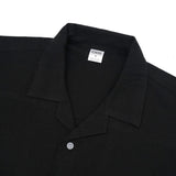 Bowling Oversized Linen Shirt - Black