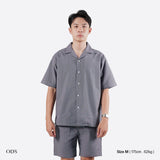 Bowling Oversized Linen Shirt - Iron Grey