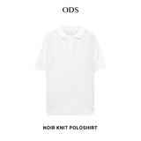 Noir Knit Polo Shirt - White