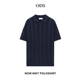 Noir Knit Polo Shirt - Navy