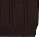 Noir Knit Polo Shirt - Dark Brown