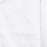 Open Collar Soft Touch Cotton Short Sleeve Shirt - White