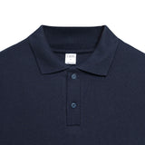 Oversized Classic Polo Shirt - Navy