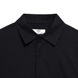 Oversized Long Sleeve Shirt Cotton Rayon - Black