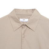 Oversized Short Sleeve Shirt Cotton Rayon - Latte