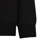 Rowen Shirt Collar Knit Cardigan - Black