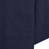 Sena Koko Short Sleeve Band Collar Shirt - Navy