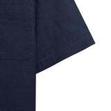 Sena Koko Short Sleeve Band Collar Shirt - Navy