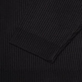 Relaxed V Neck Knit Sweater - Black