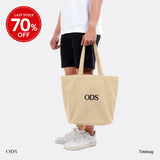 Canvas Tote Bag Middle Logo Natural