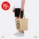 Canvas Tote Bag Side Logo Natural