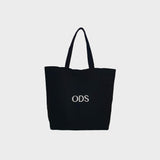 Canvas Tote Bag Middle Logo Black