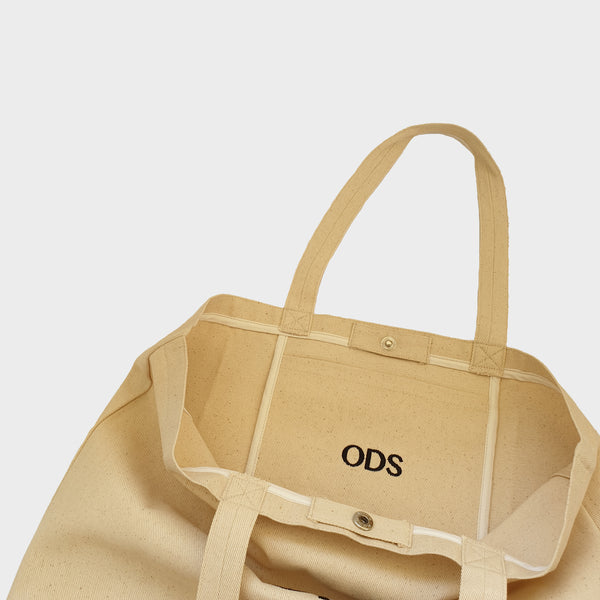 Canvas Tote Bag Middle Logo Natural