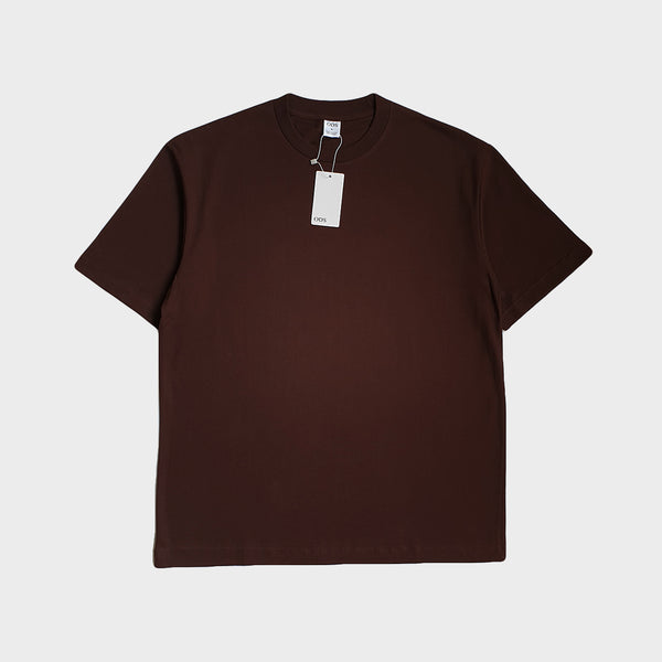 Oversized Basic T-shirt Dark Brown