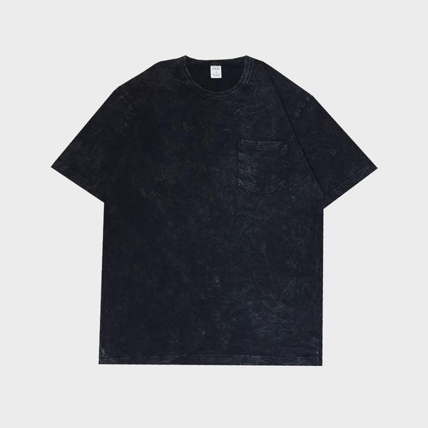 Oversized Pocket Washed T-shirt Black