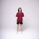 Oversized Basic T-shirt Maroon