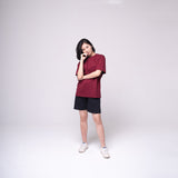 Oversized Basic T-shirt Maroon