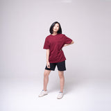 Oversized Basic T-shirt Maroon