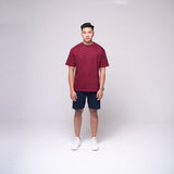 Oversized Basic T-shirt Maroon