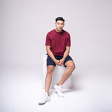 Oversized Basic T-shirt Maroon