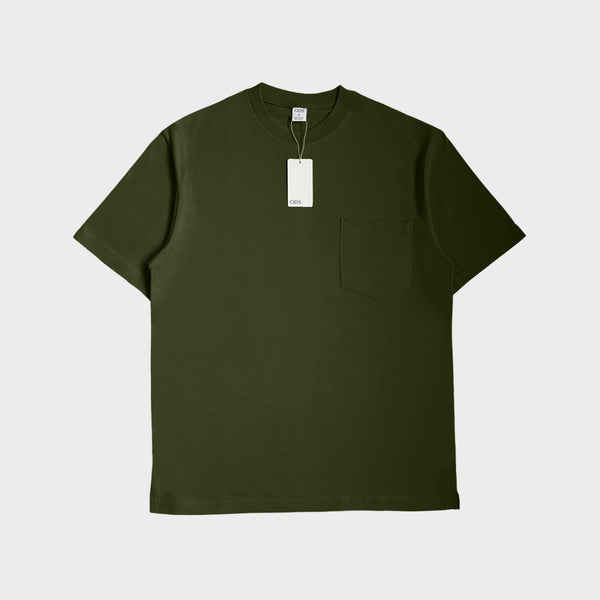 Oversized Pocket T-shirt Olive