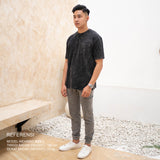 Oversized Pocket Washed T-shirt Black