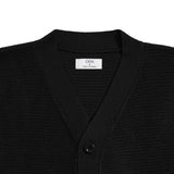 Arden Textured Knit Cardigan - Black