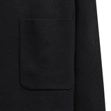 Asher Shirt Collar Knit Cardigan - Black