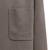 Asher Shirt Collar Knit Cardigan - Khaki