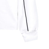 Heavyweight Boxy Piped Long Sleeve Polo - White