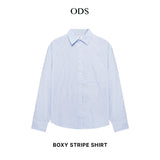 Boxy Stripe Shirt - Blue