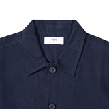 Cotton Linen Shirt Jacket - Navy