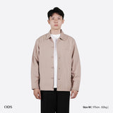 Cotton Linen Shirt Jacket - Khaki