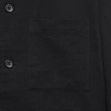 Cotton Linen Shirt Jacket - Black