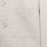 Cotton Linen Shirt Jacket - Cream