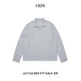 Active Dry Fit Half Zip - Light Grey