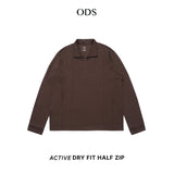 Active Dry Fit Half Zip - Dark Brown
