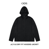 Active Dry Fit Hooded Jacket - Black