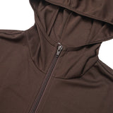 Active Dry Fit Hooded Jacket - Dark Brown