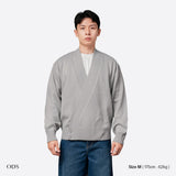 Kimono Wrap Knit Cardigan - Light Grey