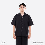 Bowling Oversized Linen Shirt - Black