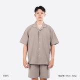 Bowling Oversized Linen Shirt - Khaki