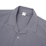 Bowling Oversized Linen Shirt - Iron Grey